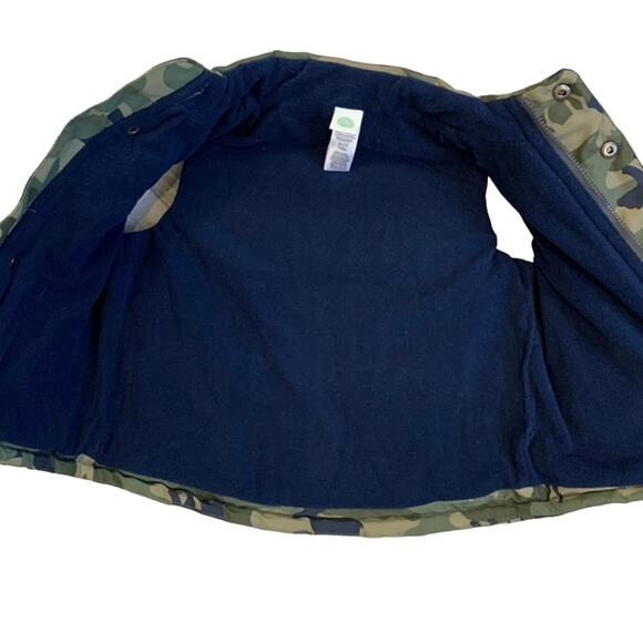 Little Me Green Camouflage Animals Puffer Vest - Picture 4 of 5